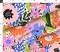 Various Fabrics by the Yard or Fat Quarter Vibrant Flower Happy Floral Modern Maximalist Jumbo Scale Cheerful Custom Printed Fabric by Spoonflower